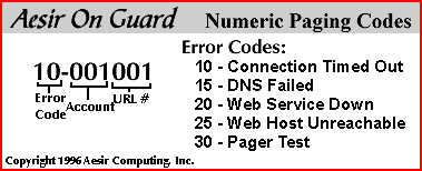 Error Codes